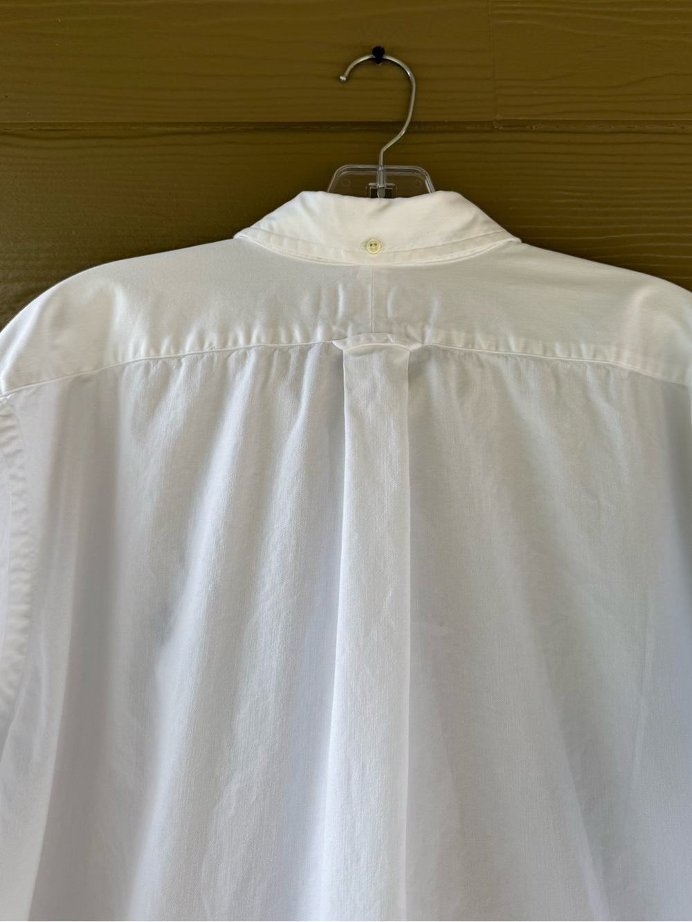 RALPH LAUREN  Cotton White Blue Denim Finishing Oxford Shirt Size L - Picture 8 of 13